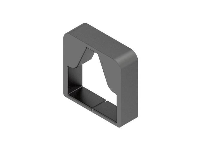 NIE LER40.040 Endschutzring 40x40mm Kunstst.t.PP RAL 7021 schwarzgrau-0