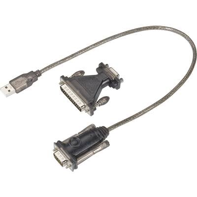  USB 1.1 Adapter [1x D-SUB-Stecker 9pol., D-SUB-Stecker 25pol. - 1x USB 1.1 Stecker A] 975602 