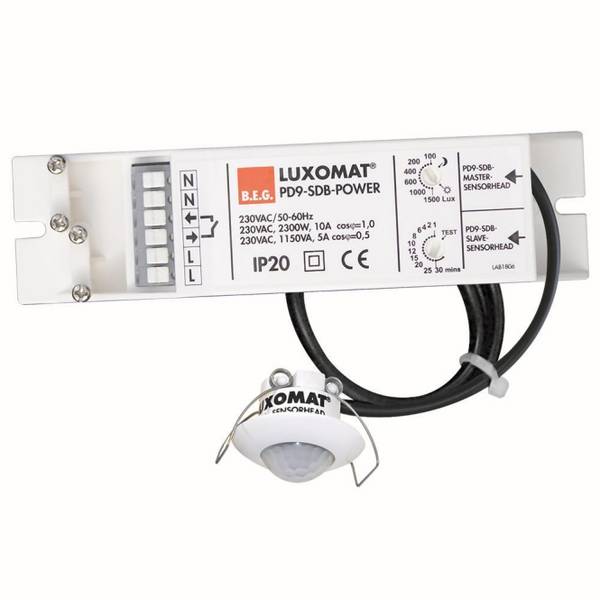 BEG Luxomat Einbau Präsenzmelder 92912 PD9-M-SDB-DE 360' weiss Install.Baumaterial