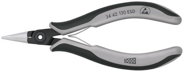 Knipex 3442130ESD Praez.-Elektronikzange, flach