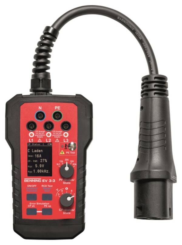 Benning Wallboxtester BENNING EV 3-3 sowie Prüfadapter m.Inststester 10239871 Install.Baumaterial