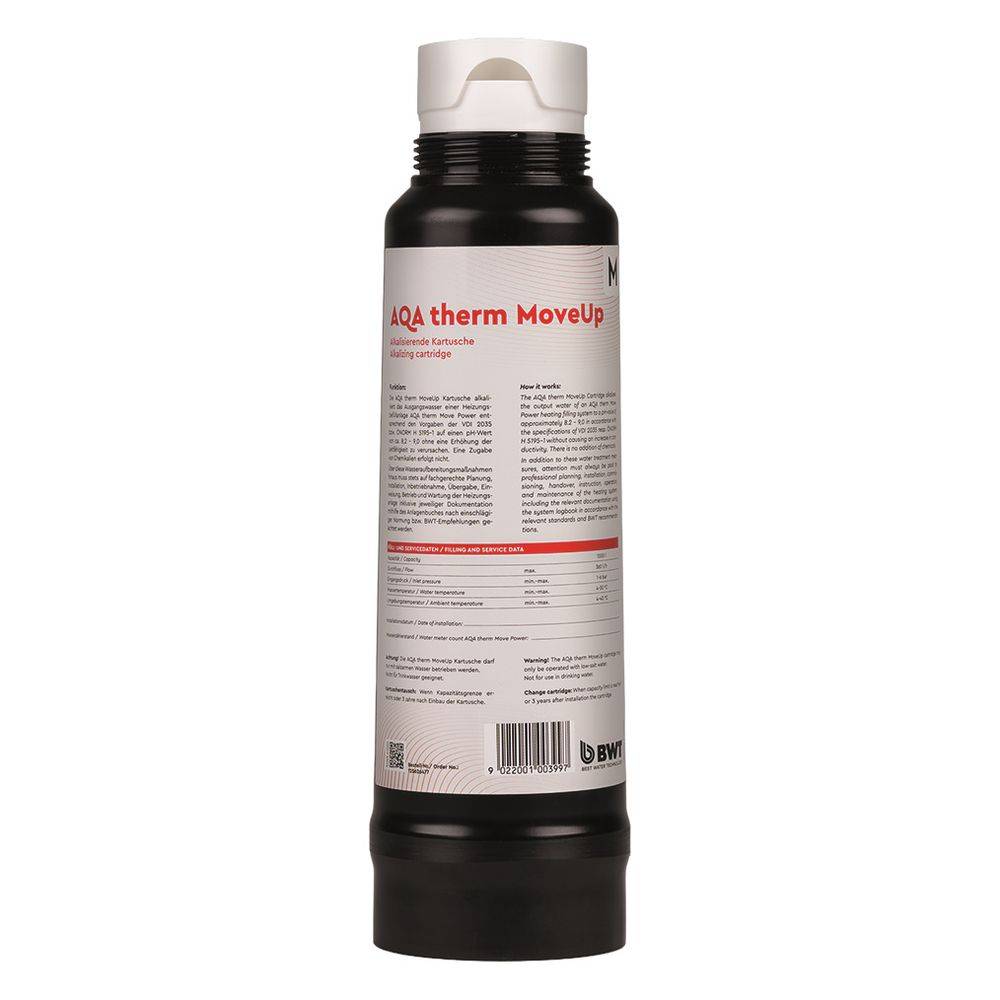 BWT Alkalisierungskartusche AQA therm MoveUp, 1.000L, 360l/h, 1-6 bar, 4-30 Grad C, 125626477-0