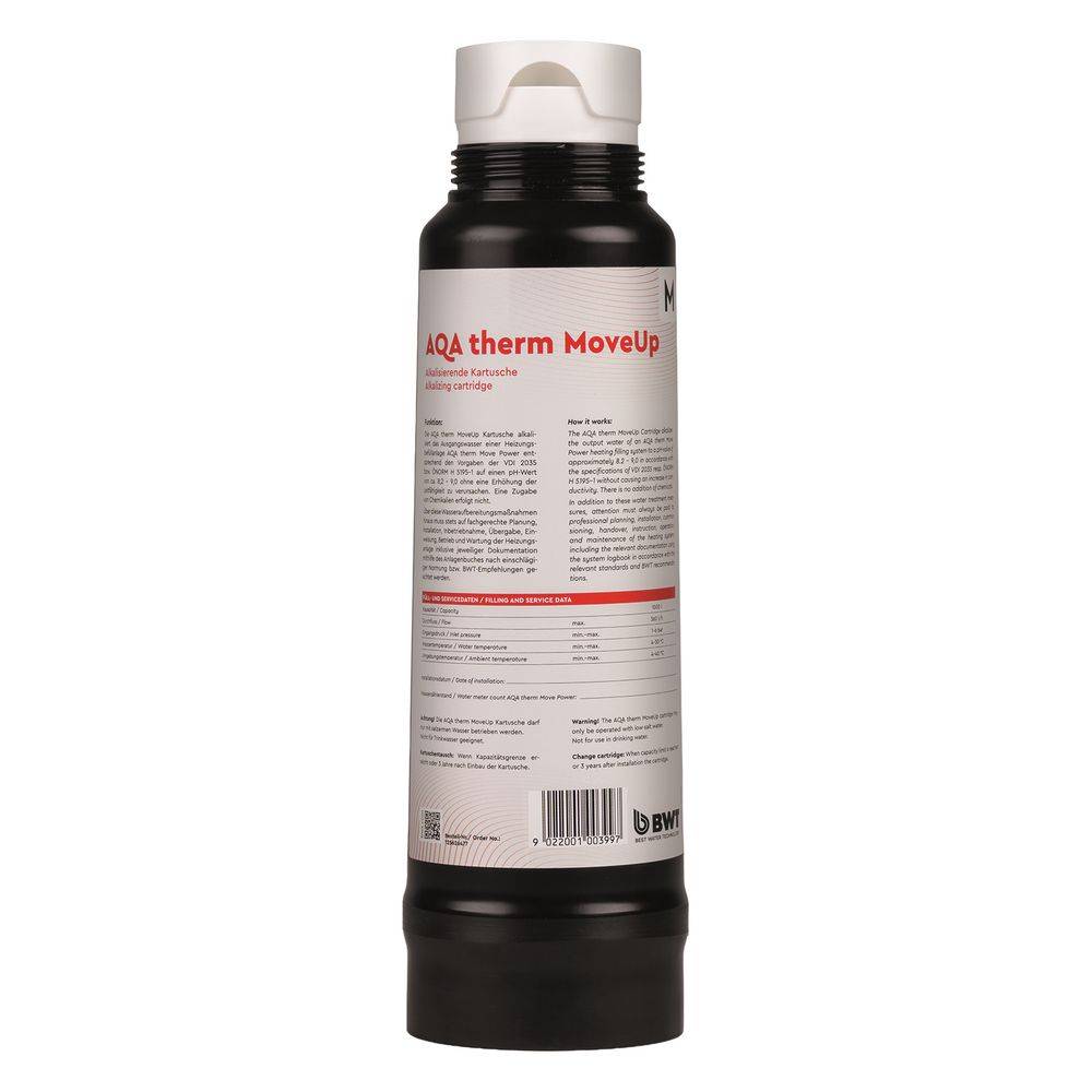 BWT Alkalisierungskartusche AQA therm MoveUp, 1.000L, 360l/h, 1-6 bar, 4-30 Grad C, 125626477-1