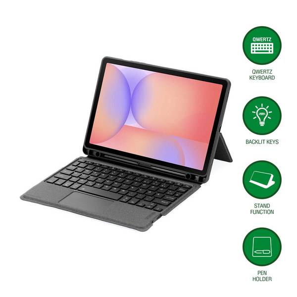 4smarts Tastatur Case Solid Pro QWERTZ für Samsung Galaxy Tab S10 Lite, Folio, Samsung, Galaxy Tab S10 Lite, 27,7 cm (10