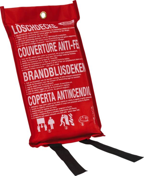 ABUS Feuerlöschdecke, DIN EN 1869, weiß, Glasfasergewebe, 1000x1000mm, 527g