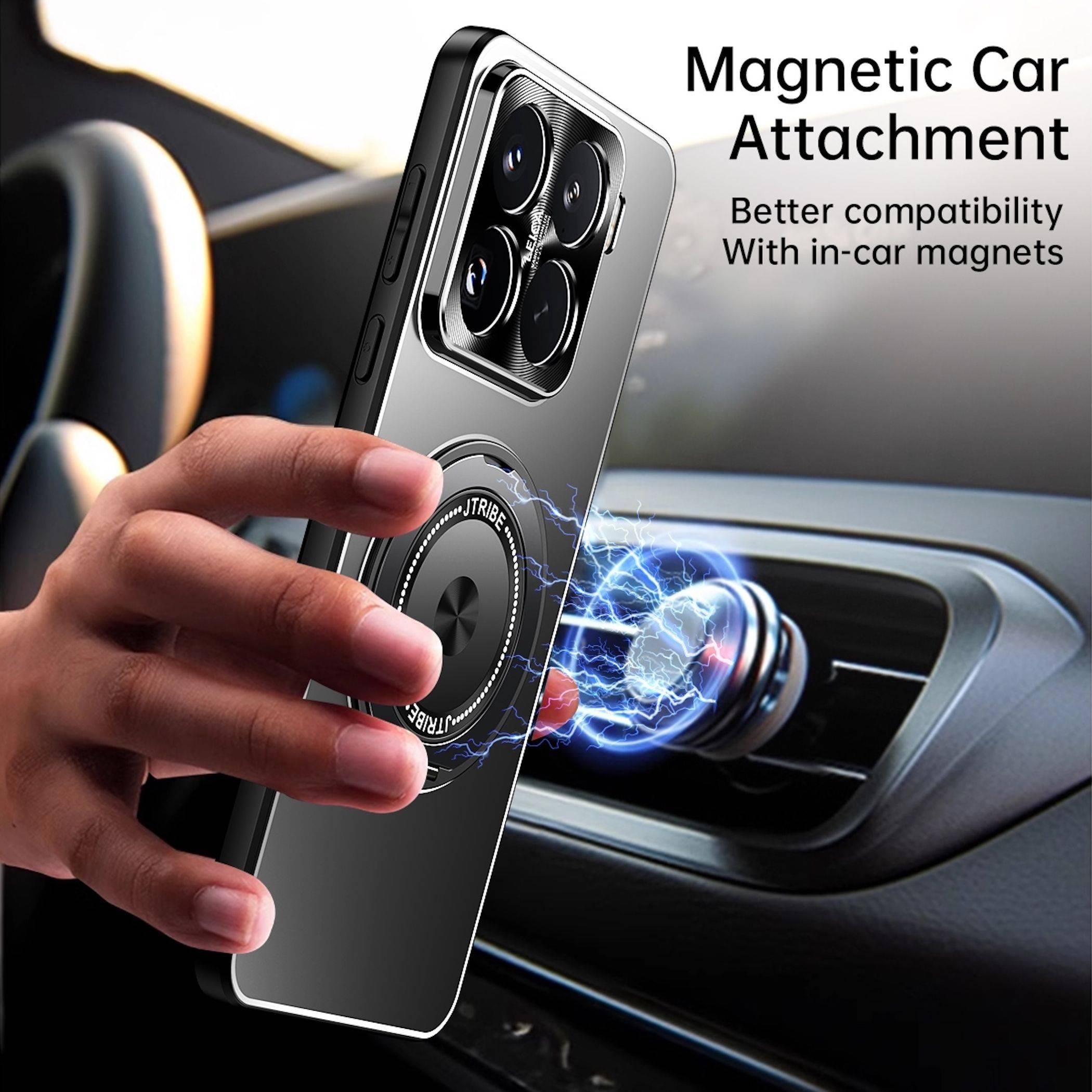 Ringhalter Handy Hülle für Xiaomi 17 TPU Metall Hybrid 360 Ringhalter Blau-4