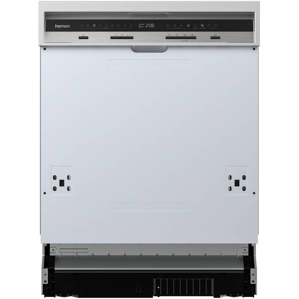homeX DWSI601442A Geschirrspüler 60 cm, Spülmaschine teilintegrierbar - 14 Maßgedecke, 9 Programme, Einbaugeschirrspüler