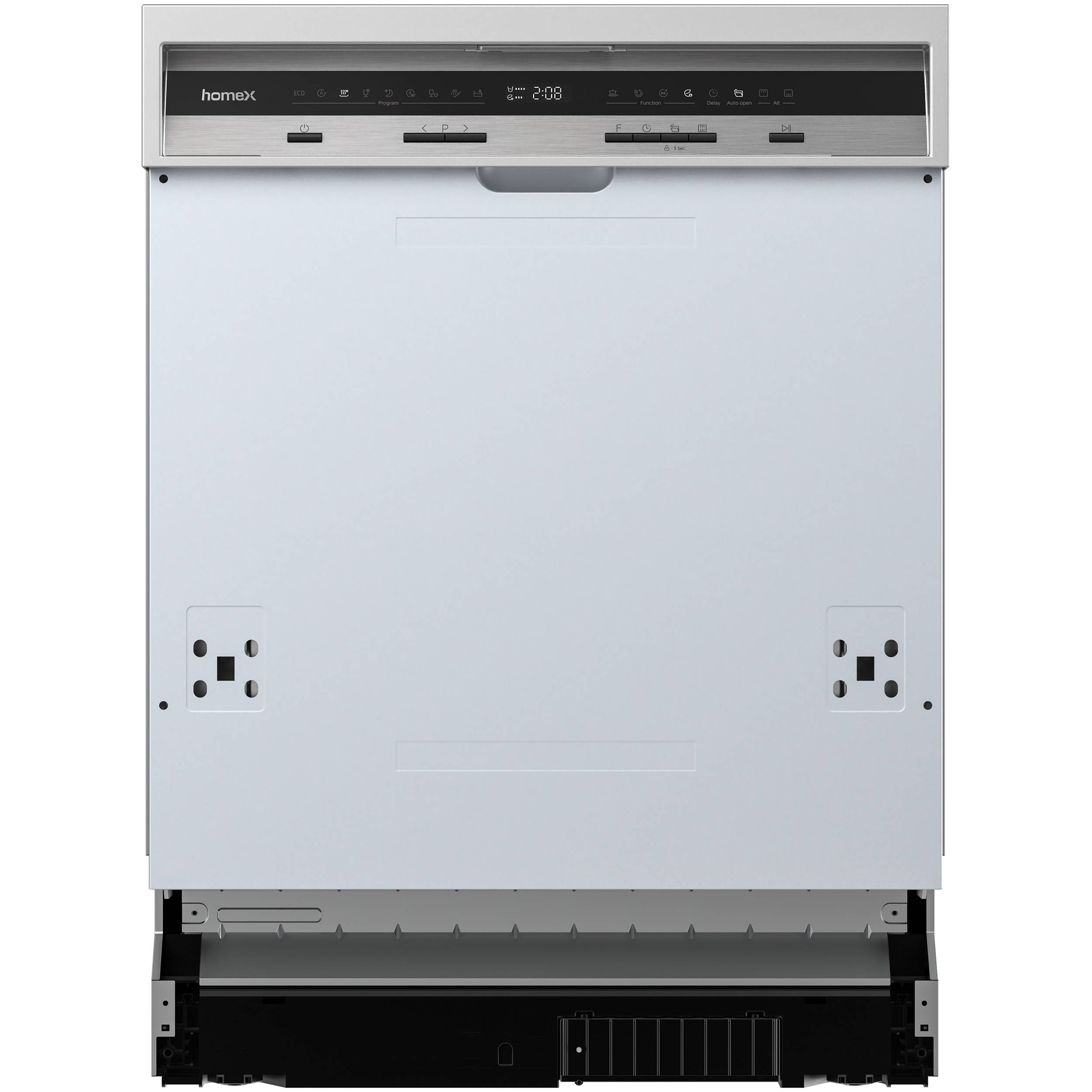 homeX DWSI601442A Geschirrspüler 60 cm, Spülmaschine teilintegrierbar - 14 Maßgedecke, 9 Programme, Einbaugeschirrspüler-0