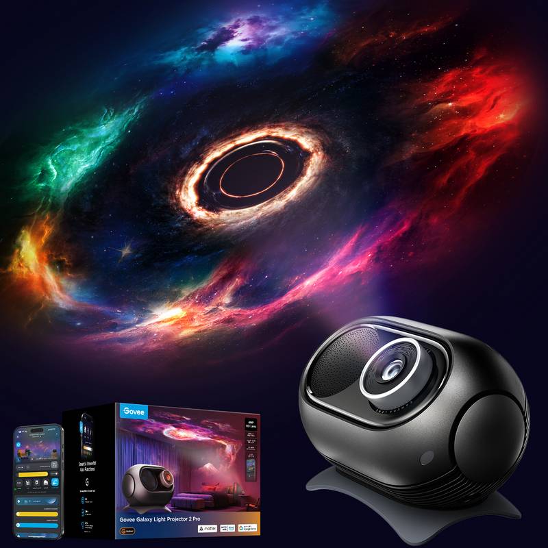 Govee Galaxy Light Projector 2 pro, Schwarz, 238 mm, 163 mm, 148 mm-0