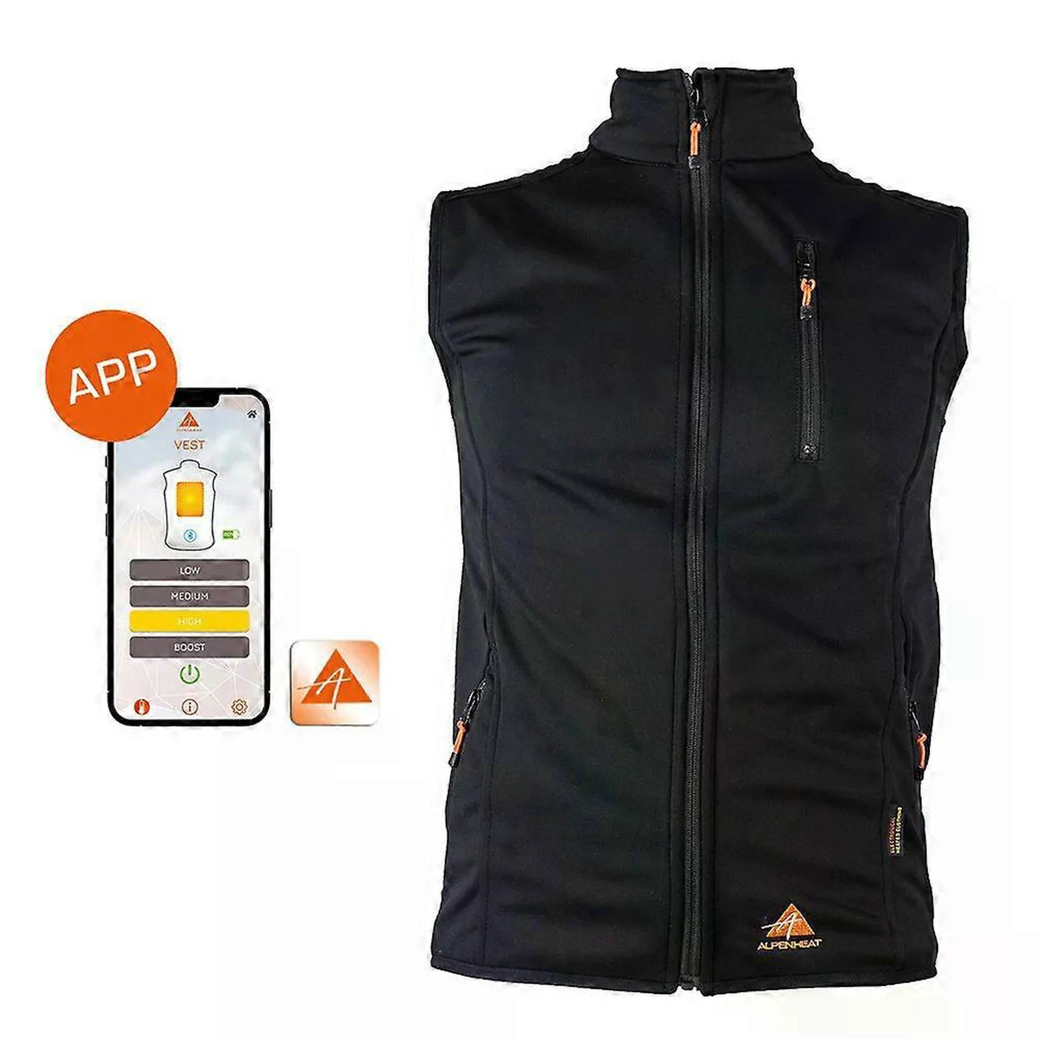 Alpenheat Beheizte Softshell Weste "FireSoftShell APP", schwarz, Größe 2XL, 1 Stk.-0