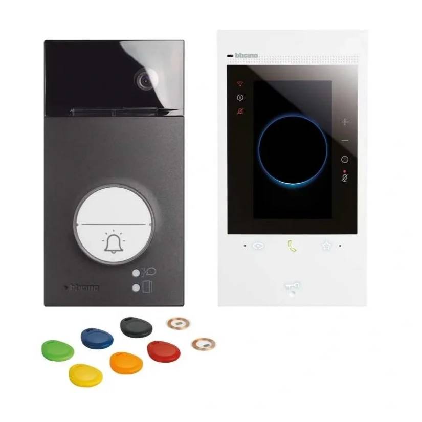 BTICINO Flex ONE Video-Set mit Türstation LINEA 3000 Black, CLASSE 300 EOS with Netatmo, 1 Stk.