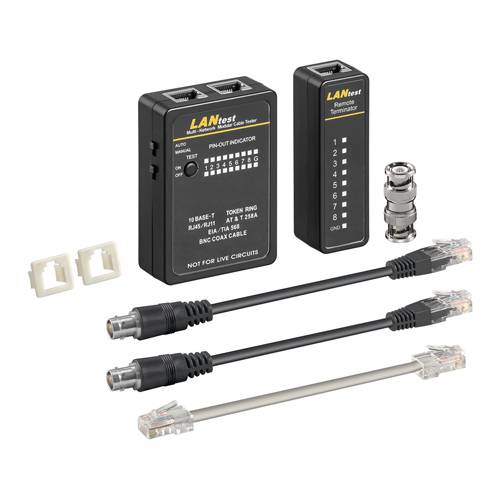 WENTRONIC 93010 - Netzwerk-Kabeltester-Set (inkl. Hardcase & Zubehör)-0