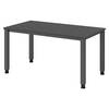 bümö Schreibtisch Serie-Q - Dekor: Graphit, Gestell: Graphit, Größe: 140 x 80 cm