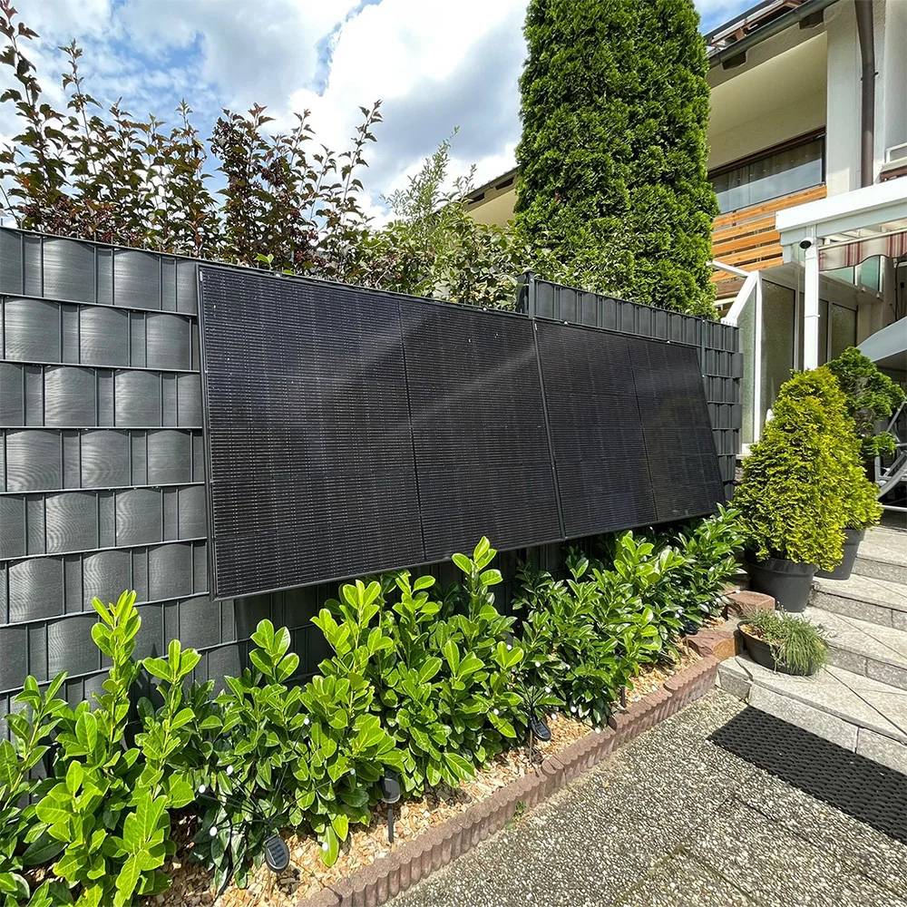 Wattstone ZaunPV Flexx Montagepaket angewinkelt für 2 PV-Module Schwarz 10-20 Grad-4