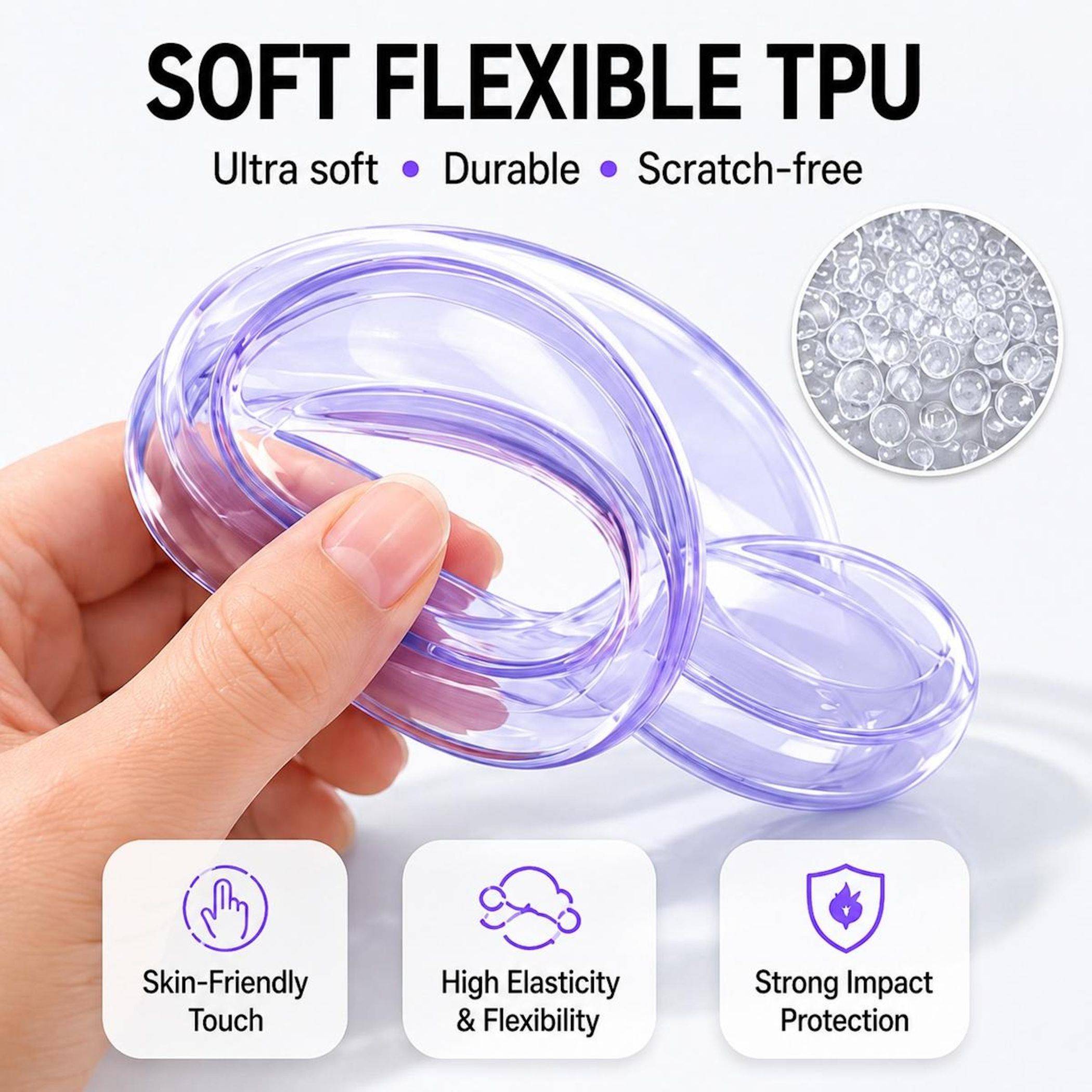 TPU Headset Cover Schutzcase für Apple AirPods Max / Max 2 Schwarz 3 in 1-2