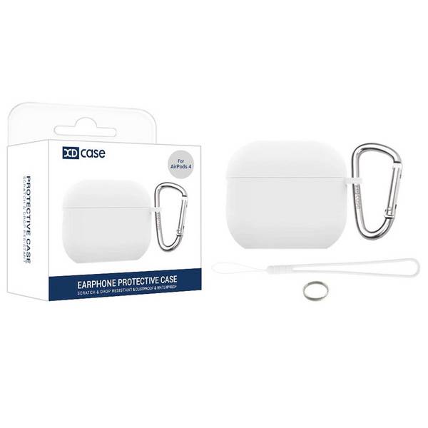 Silikon Full Cover Schutzhülle Case für AirPods 4 2,5 mm mit Befestigungshaken