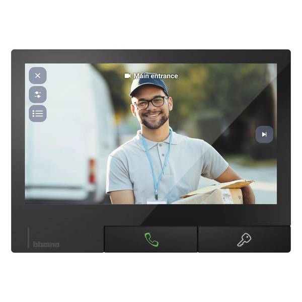 BTICINO Video-Innenstelle CLASSE300X Dark, 7" Touchscreen, WLAN, schwarz, 1 Stk.
