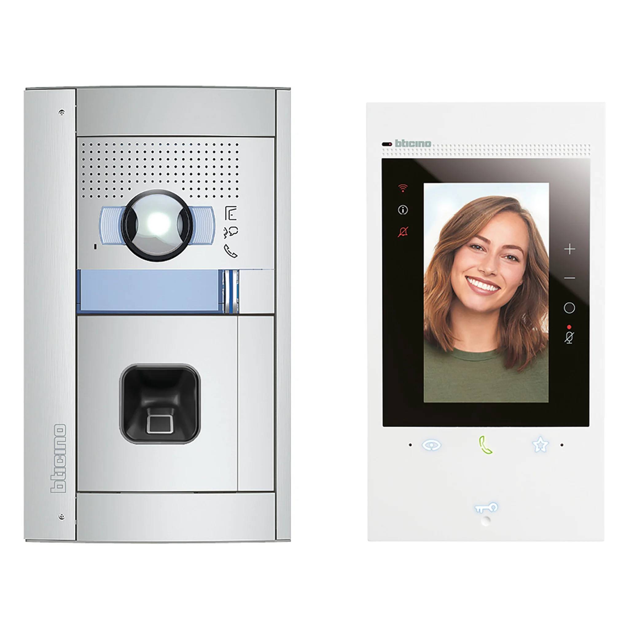 BTICINO Video-Set Flex’ONE, SFERA ekey-Fingerprint, CLASSE300EOS, 2-Draht, 1 Stk.-0