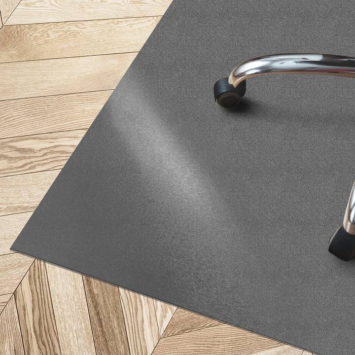 FLOORDIREKT Bodenschutzmatte Neo - Für Hartböden geeignet - Aus robustem PVC - Dunkelgrau - 114 x 150 cm-0