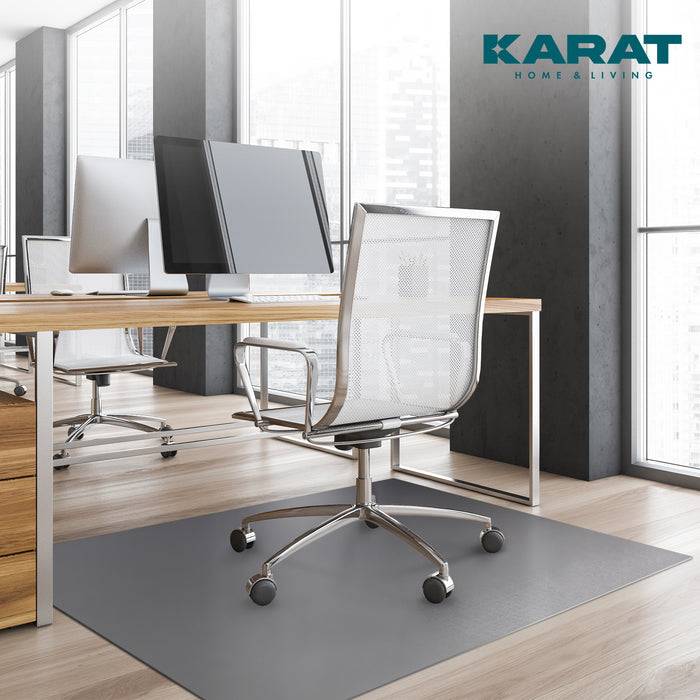 FLOORDIREKT Bodenschutzmatte Neo - Für Hartböden geeignet - Aus robustem PVC - Dunkelgrau - 114 x 150 cm-3