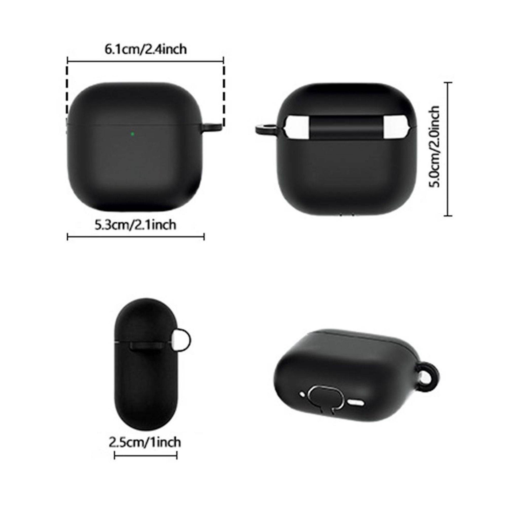 Silikon Full Cover Schutzhülle Case für AirPods 4 2,5 mm mit Befestigungshaken-2