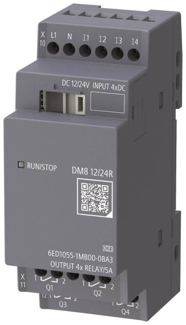 Siemens LOGO! DM8 6ED1055-1MB00-0BA3 12/24R 9 Erweiterungsmodule Industriematerial Automation-0