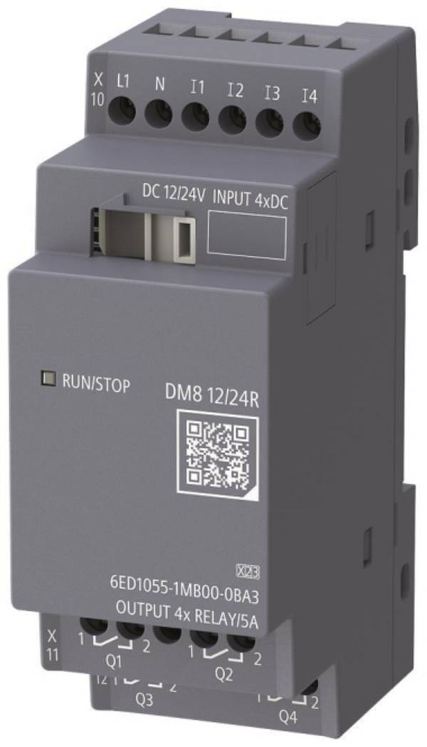 Siemens LOGO! DM8 6ED1055-1MB00-0BA3 12/24R 9 Erweiterungsmodule Industriematerial Automation