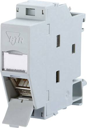 Metz Connect 1309426003-E Netzwerkdose Hutschiene CAT 6 Lichtgrau RAL 7035