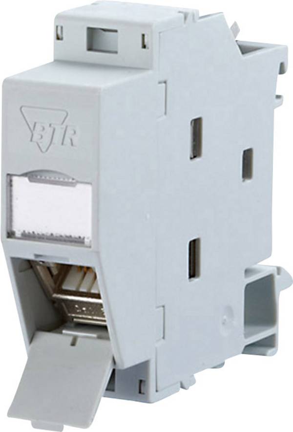 Metz Connect 130B117003-E Netzwerkdose Hutschiene CAT 6a Lichtgrau (RAL 7035)