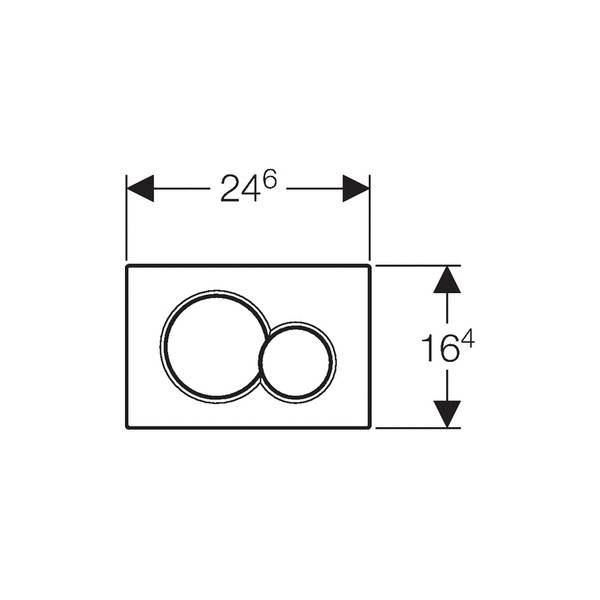 Geberit Drückerplatte Sigma01, 2-Mengen-Spülung Mattchrom, Easy to Clean-beschichtet-1