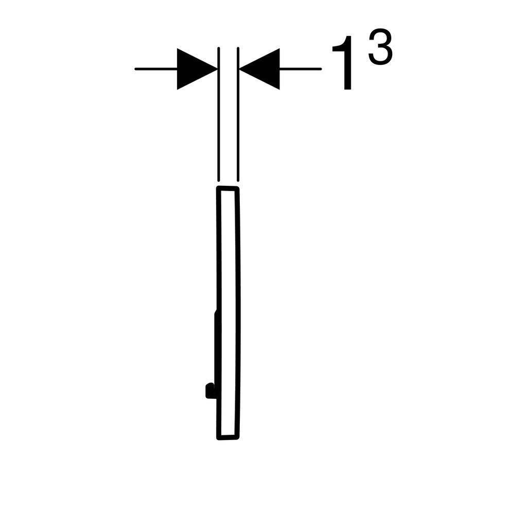Geberit Betätigungsplatte Sigma01, 2-Mengen-Spülung, Kunststoff, 24,6x16,4x1,3cm, Schwarz glänzend-2