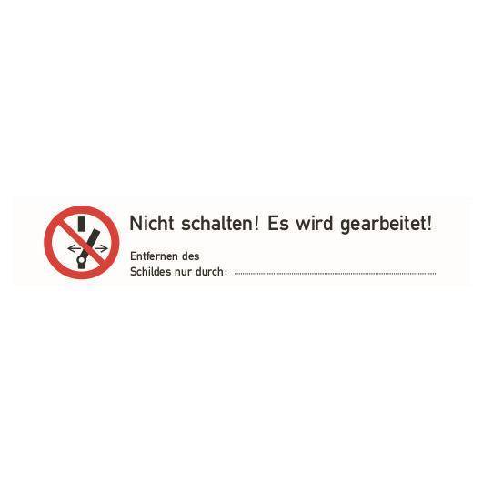 Cimco Warnaufkleber Folie Nicht 182740 schalten!Es wird gearbeitet!80x16mm 10ST Install.Baumaterial-0