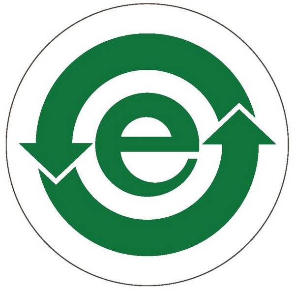 China RoHS-Etiketten - Grün, 3 cm, Polyester