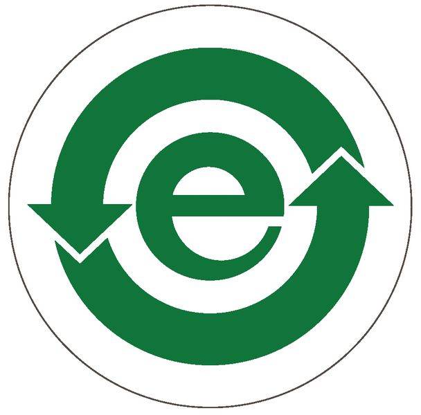 China RoHS-Etiketten - Grün, 3 cm, Polyester-0