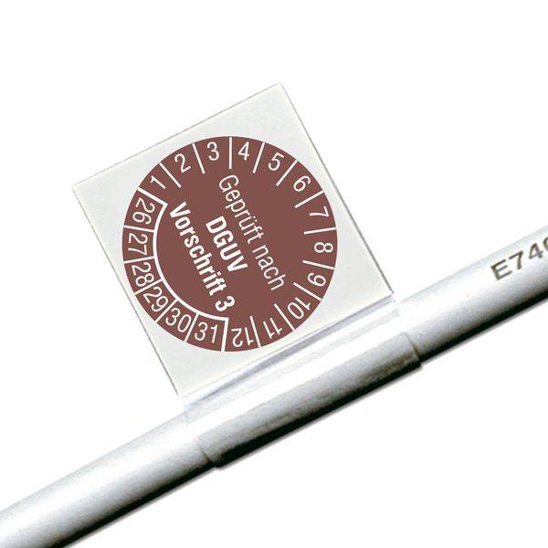 Kabelprüfplaketten - Braun, 20 x 100 mm, Seton