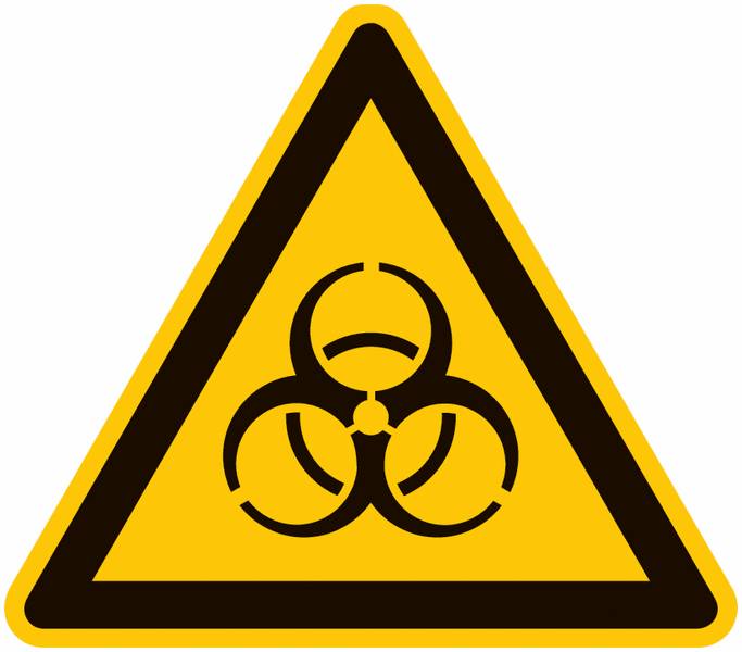 Minipiktogramme - Warnung vor Biogefährdung, 1 m-0