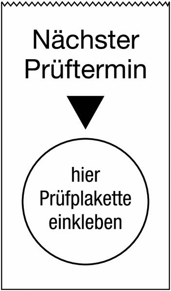 Grundplaketten - Nächster Prüftermin, Weiß-0