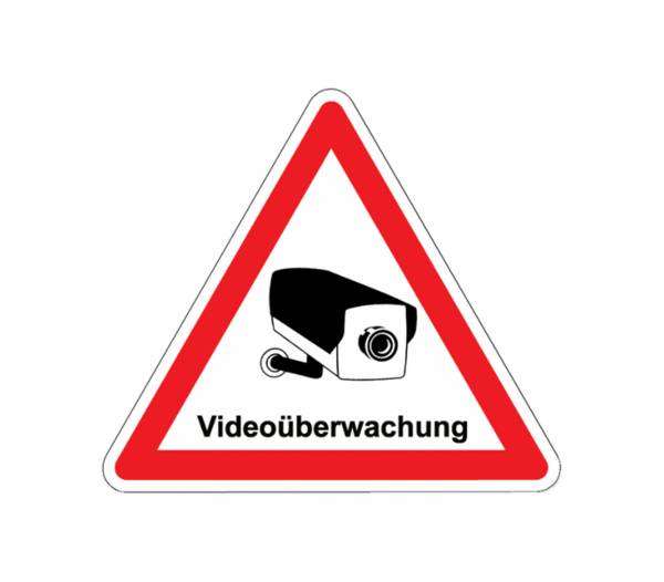Videoüberwachungs-Schild - Überwachungskamera