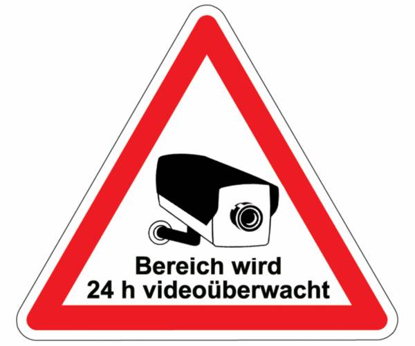 Videoüberwachungs-Schild - Überwachungskamera