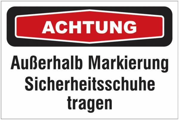 Focus-Schild mit Sicherheitszeichen - Rot/Schwarz