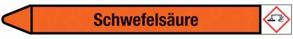 Rohrmarkierer mit Gefahrenpiktogramm - Orange
