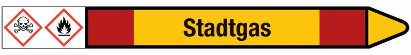 Rohrmarkierer mit Gefahrenpiktogramm - Stadtgas-0