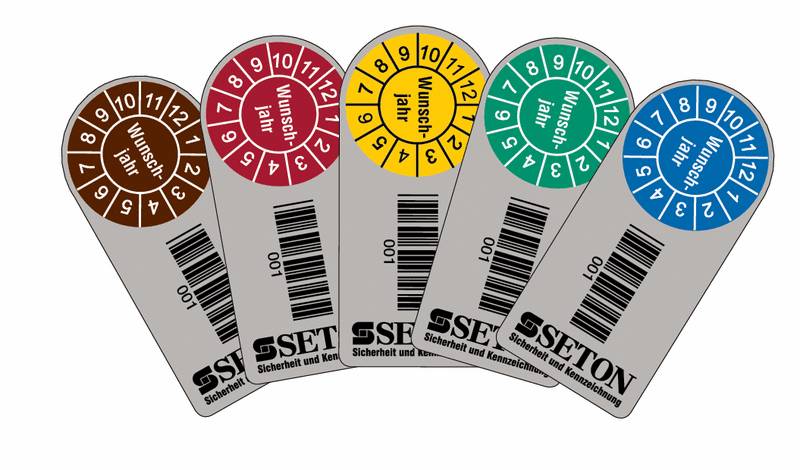 Barcode-Prüfplakette-Etiketten - 25 x 54 mm-0