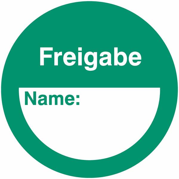 Qualitätskennzeichen - FreigabeName:, Weiß-0