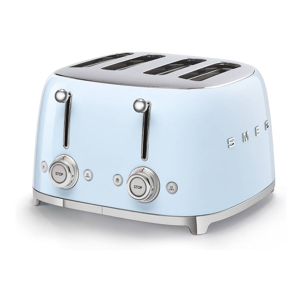 Smeg TSF03PBEU, 4 Scheibe(n), Blau, Stahl, Tasten, Niveau, Drehregler, 50's Style, China-0