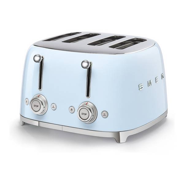 Smeg TSF03PBEU, 4 Scheibe(n), Blau, Stahl, Tasten, Niveau, Drehregler, 50's Style, China
