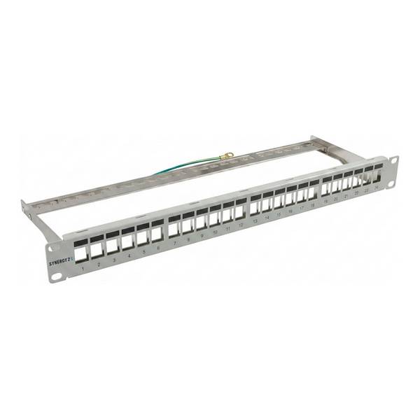 SYNERGY 21 - Keystone Modulträger 19""""Patchpanel für 24xTP-Modul 1HE t 94mm Lichtgrau