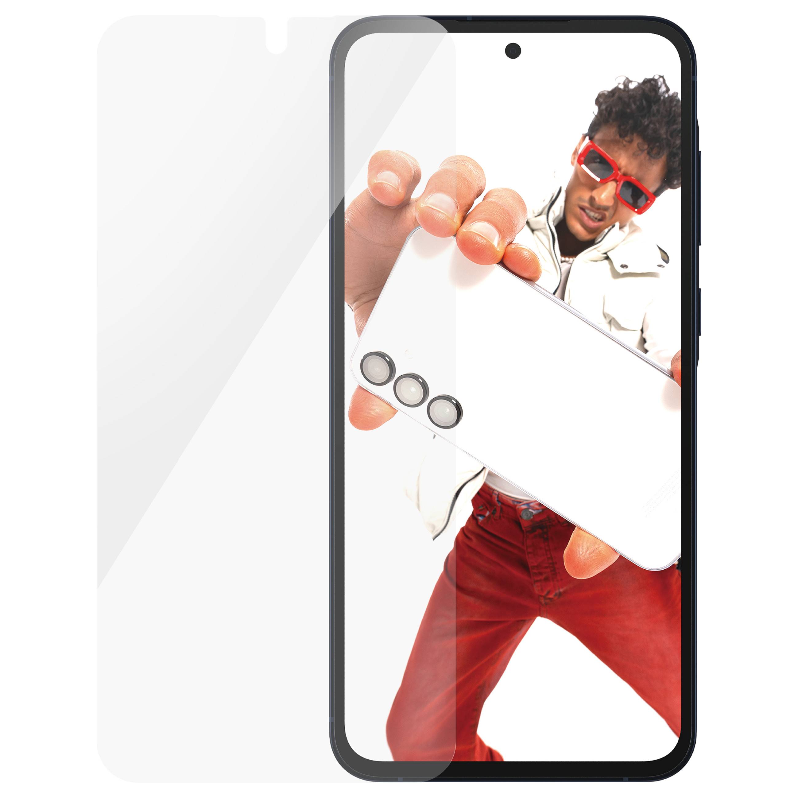 PanzerGlass SAFE. by ® Screen Protector Samsung Galaxy A55 5G | Ultra-Wide Fit | Bulk Tablets &-0