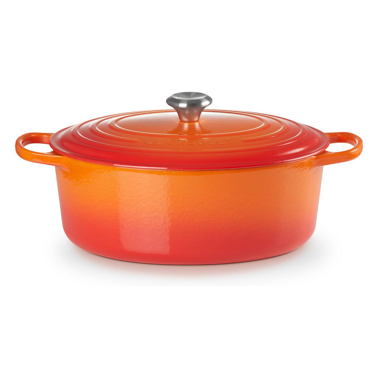 Le Creuset Signature, 7,5 l, Oval, Orange, Eisenguss, Emaille, Orange-0
