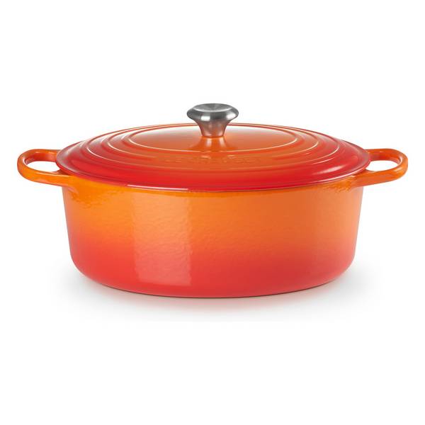 Le Creuset Signature, 7,5 l, Oval, Orange, Eisenguss, Emaille, Orange